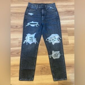 American Eagle Outfitters Black/Gray Denim Disney Jeans